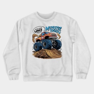 Roaring Beast Rampaging Through Earth Crewneck Sweatshirt